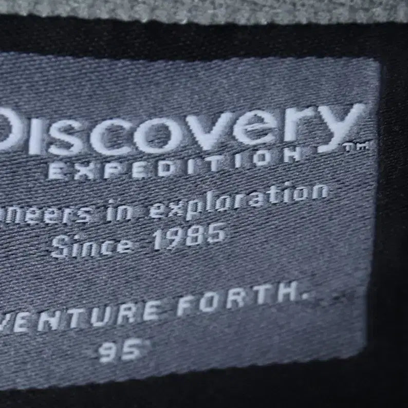 [BUNJANG] W(L) Discovery Hooded Sweatshirt Gray Leather Detail / W(L) 디스커버리 후드티셔츠 가죽하자 그레이 기모 올드스쿨-17879