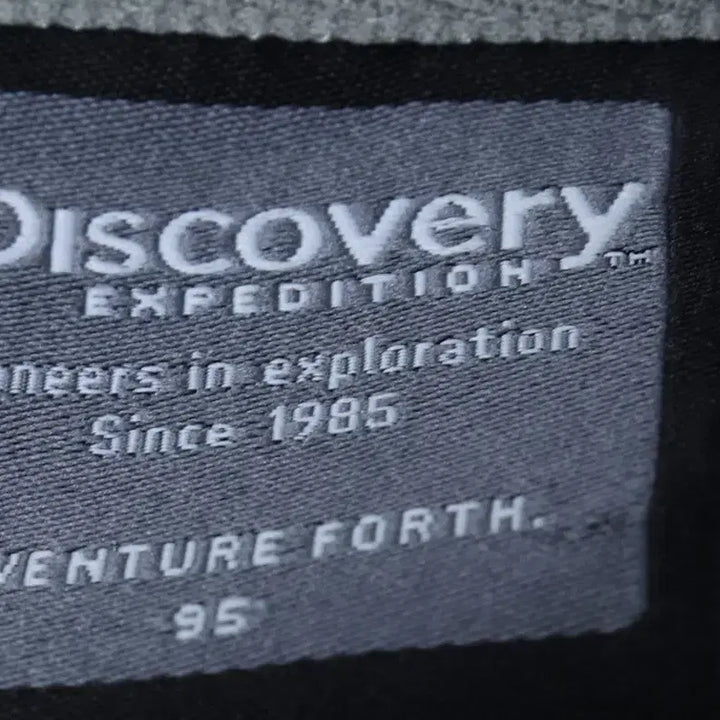 [BUNJANG] W(L) Discovery Hooded Sweatshirt Gray Leather Detail / W(L) 디스커버리 후드티셔츠 가죽하자 그레이 기모 올드스쿨-17879