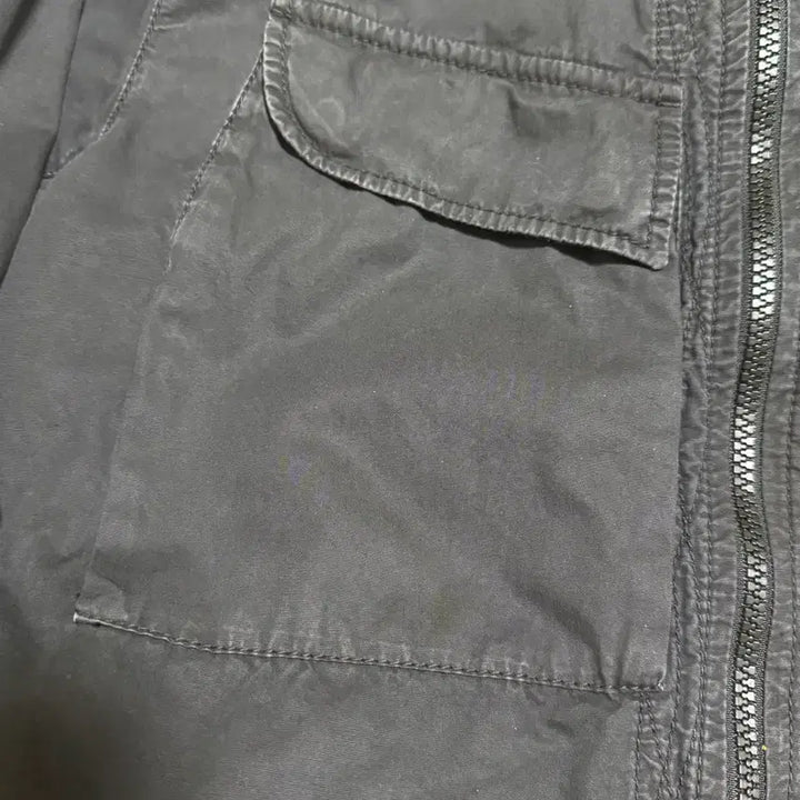 [BUNJANG] Stone Island Brushed Cotton Wool Effect Overshirt - Black / 스톤아일랜드 브러쉬드 코튼 울드이펙트 오버셔츠 블랙