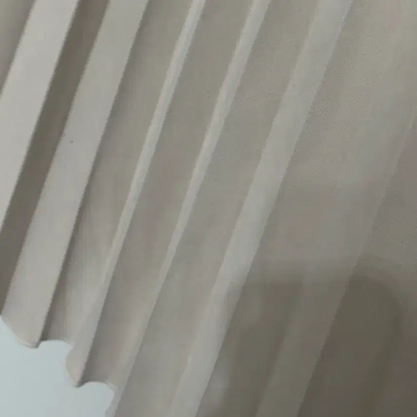 [BUNJANG] Pleated Skirt Beige Long Skirt / 플리츠 스커트 프리사이즈