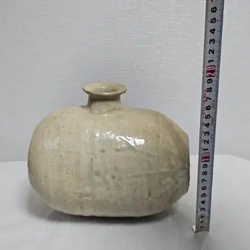 [BUNJANG] Early Joseon Dynasty White Porcelain Jar / 옛날 고려 백자  장군병? 조선 분청? 조선 초기 백자도자기 장군병
