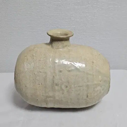 [BUNJANG] Early Joseon Dynasty White Porcelain Jar / 옛날 고려 백자  장군병? 조선 분청? 조선 초기 백자도자기 장군병