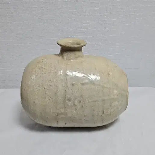 [BUNJANG] Early Joseon Dynasty White Porcelain Jar / 옛날 고려 백자  장군병? 조선 분청? 조선 초기 백자도자기 장군병