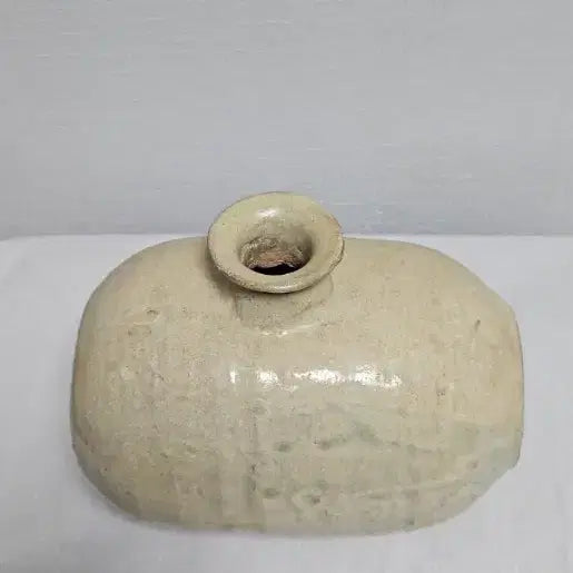 [BUNJANG] Early Joseon Dynasty White Porcelain Jar / 옛날 고려 백자  장군병? 조선 분청? 조선 초기 백자도자기 장군병