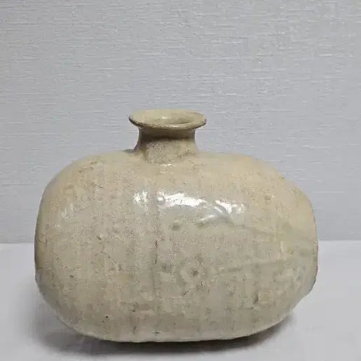 [BUNJANG] Early Joseon Dynasty White Porcelain Jar / 옛날 고려 백자  장군병? 조선 분청? 조선 초기 백자도자기 장군병