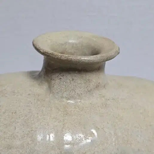 [BUNJANG] Early Joseon Dynasty White Porcelain Jar / 옛날 고려 백자  장군병? 조선 분청? 조선 초기 백자도자기 장군병