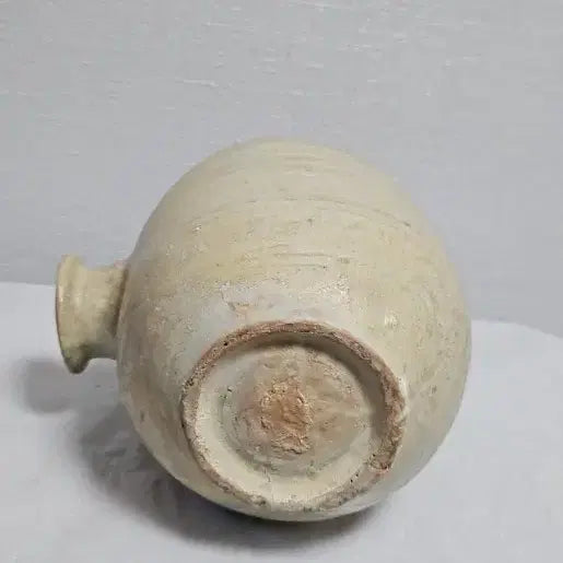 [BUNJANG] Early Joseon Dynasty White Porcelain Jar / 옛날 고려 백자  장군병? 조선 분청? 조선 초기 백자도자기 장군병