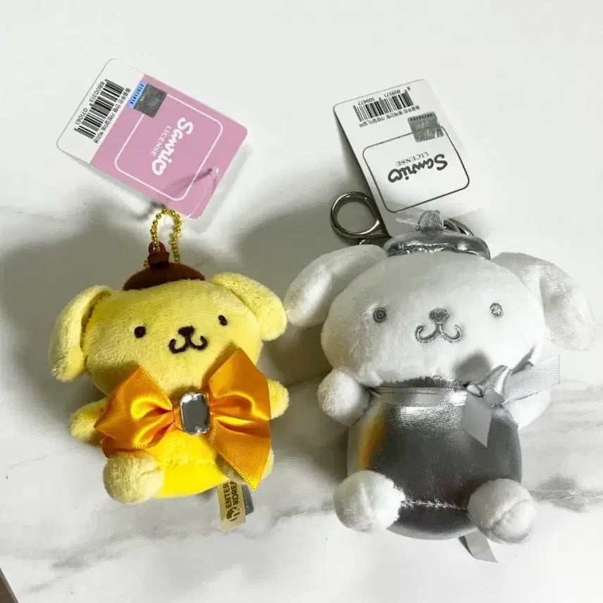 [BUNJANG] Sanrio Pompompurin Plush Keychain Set / 산리오/폼폼푸린 인형 키링 세트