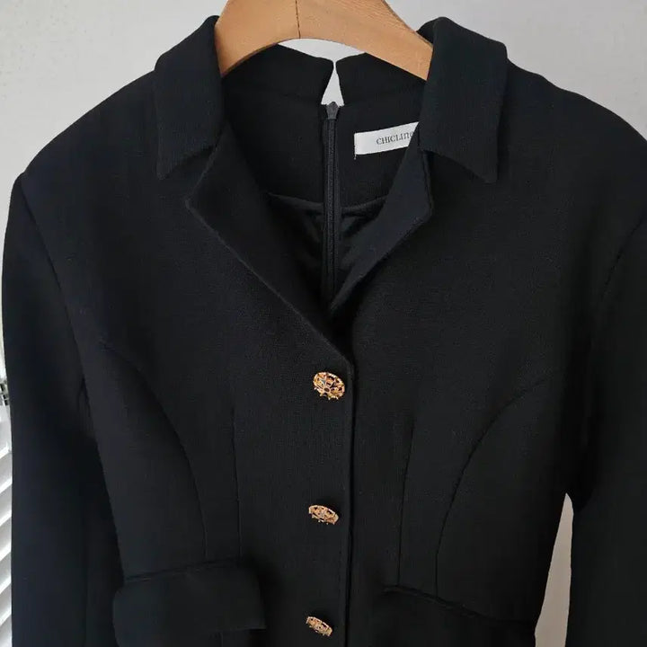 [BUNJANG] Chic Line Black Dress / 시크라인 블랙원피스 하객룩 M