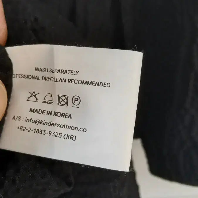 [BUNJANG] Kindersalmon Black Blouse / kindersalmon킨더살몬 블랙 블라우스 상의  프리사이즈