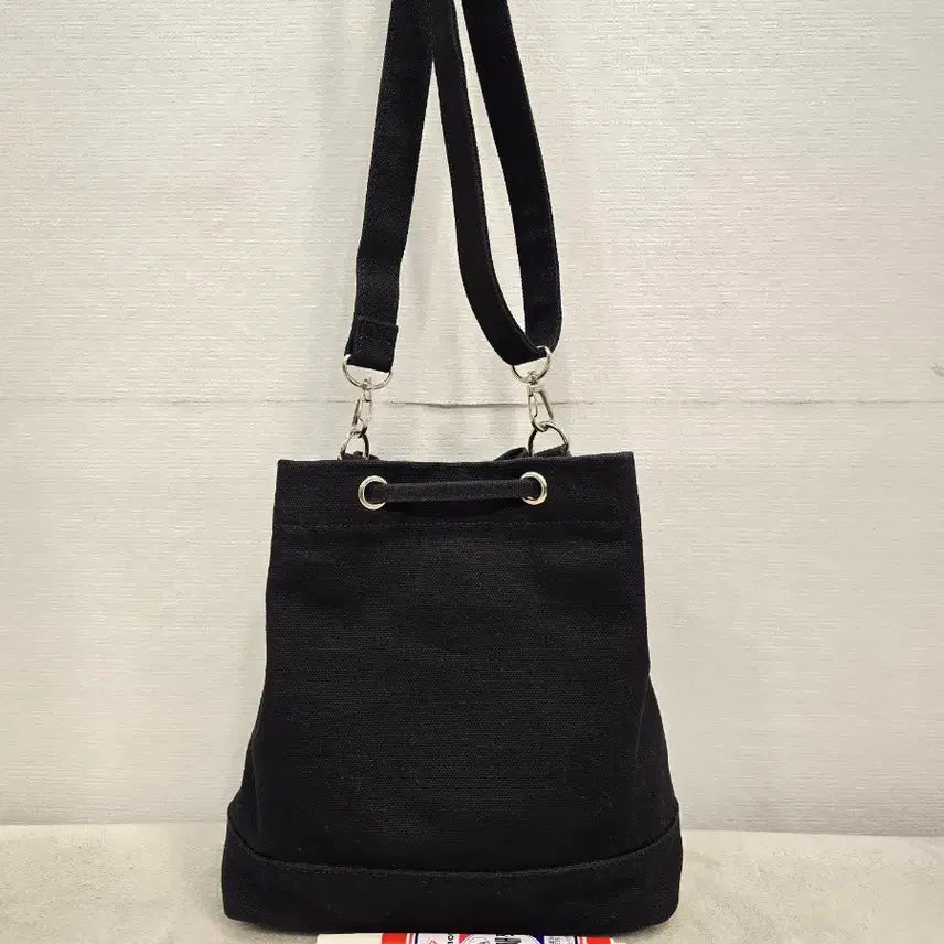 [BUNJANG] Kangol Black Canvas Bucket Bag / 캉골 버킷백 블랙  숄더백 크로스백 가방