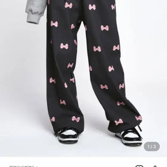 [BUNJANG] Wonder Visitor Ribbon Jogger Pants (Black) / 원더비지터 리본 조거 팬츠 (black)