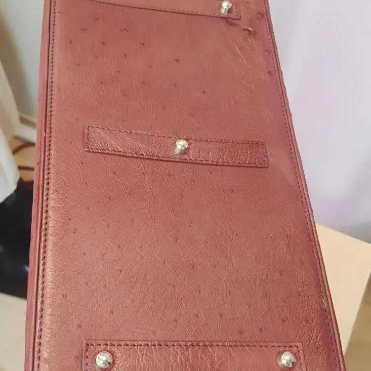 [BUNJANG] HOMIGA Ostrich Leather Tote Bag / 호미가 오스트리치 타조가죽 토트백 버건디컬러 고급 상태 최상