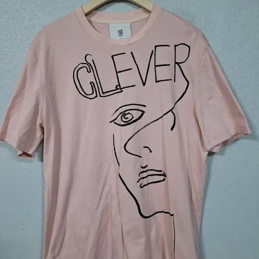 [BUNJANG] System Homme Pink Print T-shirt / 시스템옴므 핑크 프린트 반팔티 100
