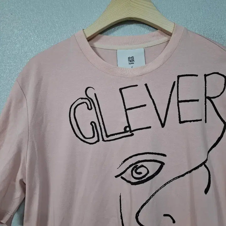 [BUNJANG] System Homme Pink Print T-shirt / 시스템옴므 핑크 프린트 반팔티 100
