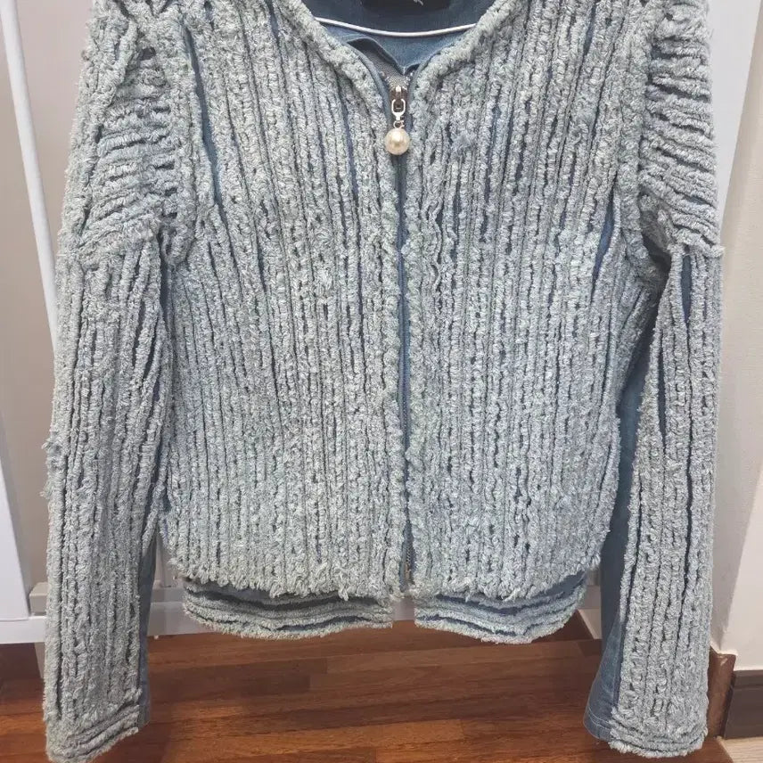 [BUNJANG] JL.DE.WORK Blue Textured Denim Tweed Jacket / js 뉴욕블루 텍스쳐 청차켓. 수입브랜드