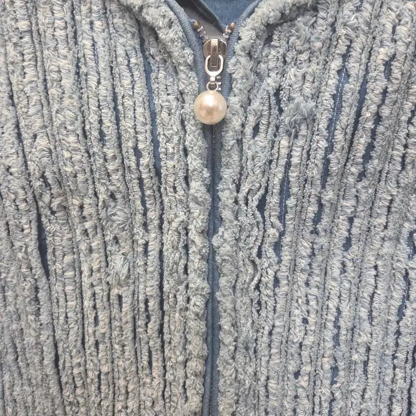 [BUNJANG] JL.DE.WORK Blue Textured Denim Tweed Jacket / js 뉴욕블루 텍스쳐 청차켓. 수입브랜드