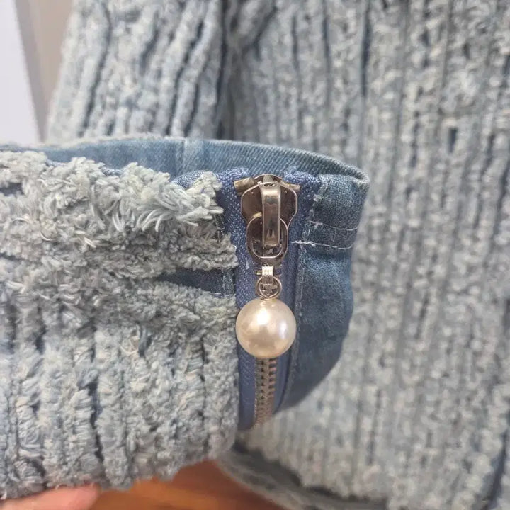 [BUNJANG] JL.DE.WORK Blue Textured Denim Tweed Jacket / js 뉴욕블루 텍스쳐 청차켓. 수입브랜드