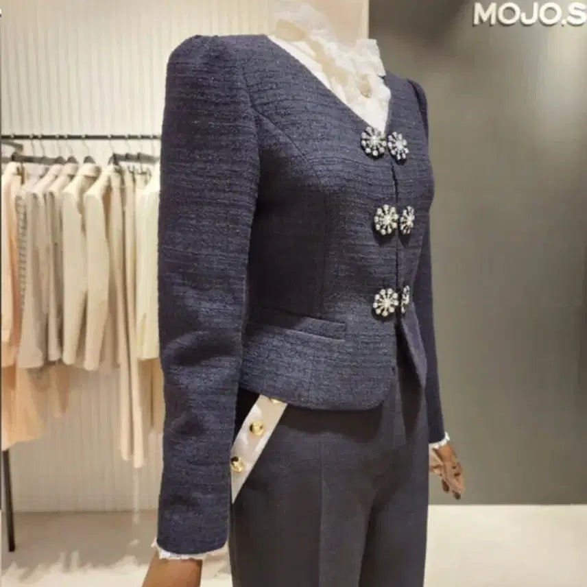 [BUNJANG] MojoSphin Cubic Crop Jacket / 모조에스핀 큐빅 크롭 재킷 66추천