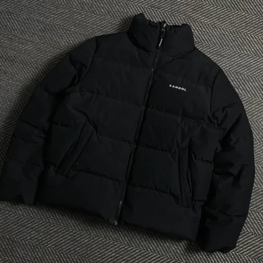[BUNJANG] Kangol Original Basic Duck Down Puffer Jacket Black M / 캉골 오리지널 베이직 덕다운 푸퍼 패딩 블랙y 4752
