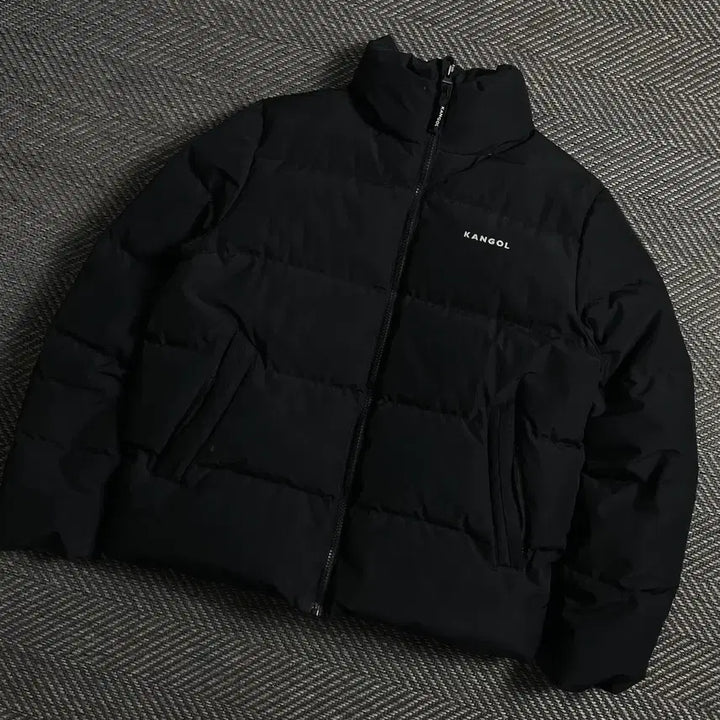 [BUNJANG] Kangol Original Basic Duck Down Puffer Jacket Black M / 캉골 오리지널 베이직 덕다운 푸퍼 패딩 블랙y 4752