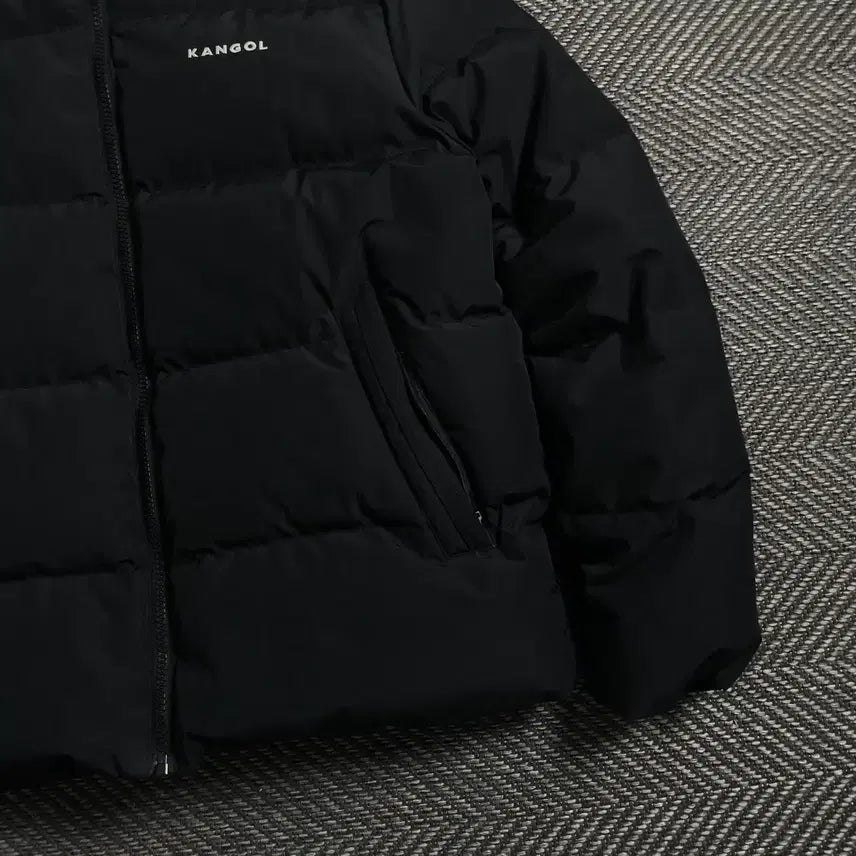 [BUNJANG] Kangol Original Basic Duck Down Puffer Jacket Black M / 캉골 오리지널 베이직 덕다운 푸퍼 패딩 블랙y 4752