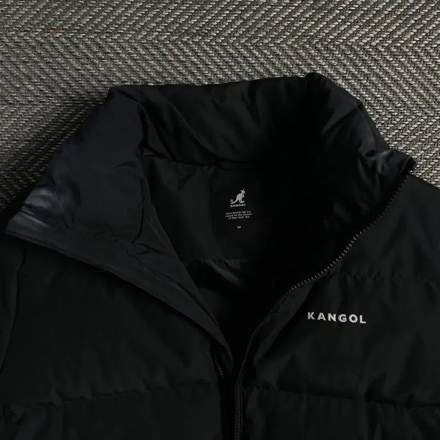 [BUNJANG] Kangol Original Basic Duck Down Puffer Jacket Black M / 캉골 오리지널 베이직 덕다운 푸퍼 패딩 블랙y 4752
