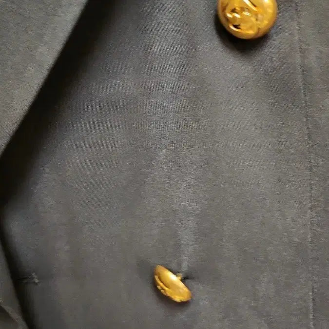 [BUNJANG] Lucky Chouette Black Gold Button Jacket / 럭키슈에뜨 블랙 금장 더블 버튼 자켓