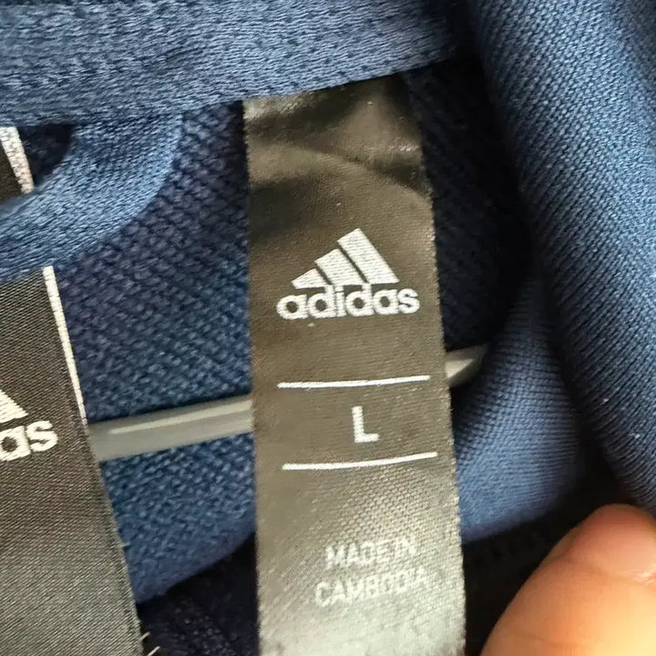 [BUNJANG] Adidas Three Stripes Training Hoodie Navy L / 아디다스 삼선 트레이닝 후드집업 네이비 L