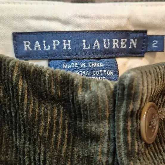 [BUNJANG] Ralph Lauren Khaki Corduroy Span Slacks / 랄프로렌 2사이즈 카키 코듀로이 스판슬랙스