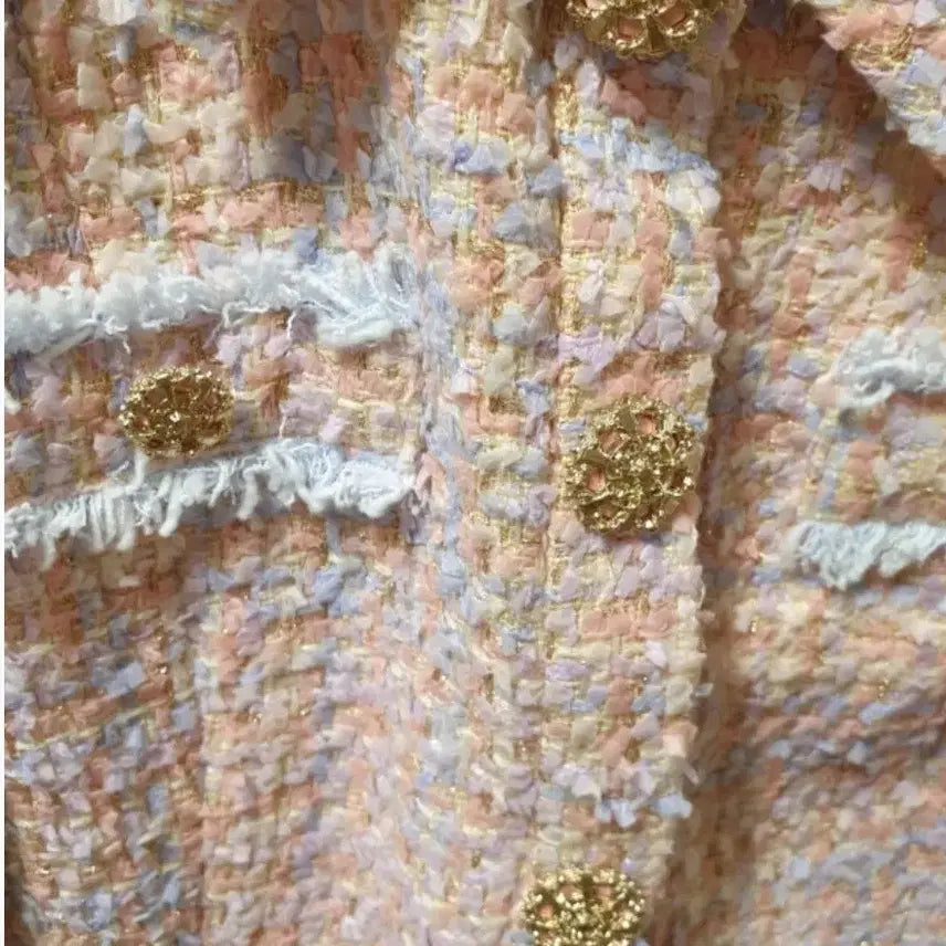 [BUNJANG] Renee Von Tweed Long Dress Coat / 레니본 트위드 롱 원피스 코트
