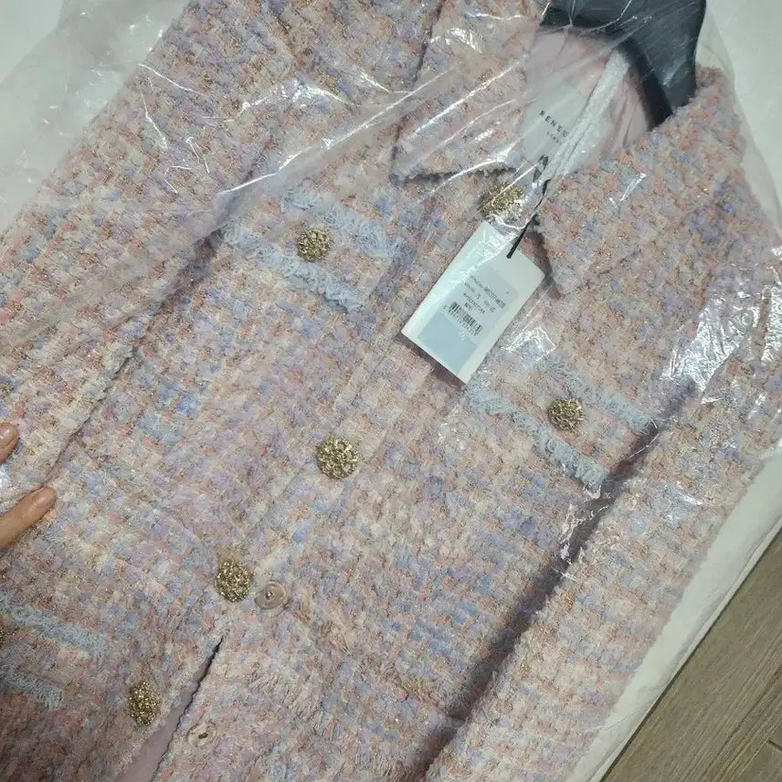 [BUNJANG] Renee Von Tweed Long Dress Coat / 레니본 트위드 롱 원피스 코트