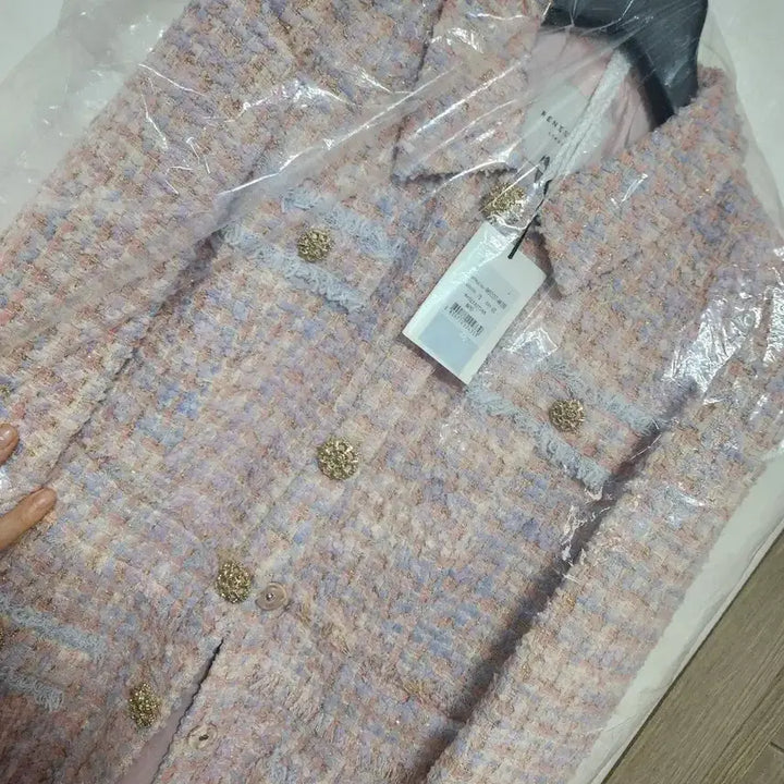 [BUNJANG] Renee Von Tweed Long Dress Coat / 레니본 트위드 롱 원피스 코트