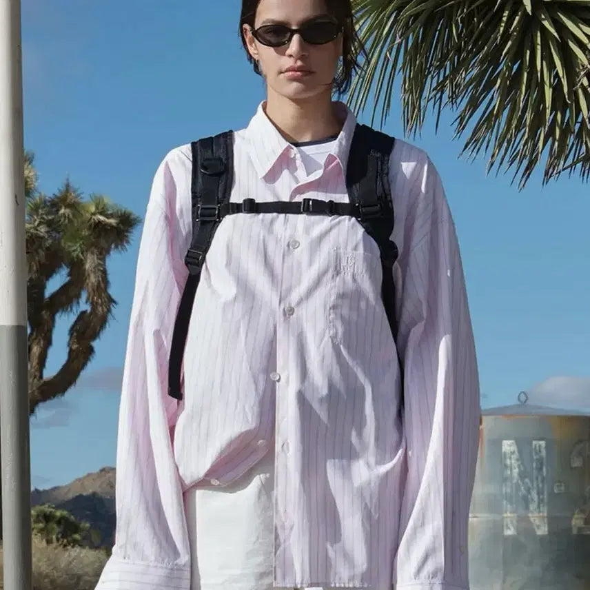 [BUNJANG] Low Classic Oversized Lc Pattern Shirt / 로우클래식 셔츠 OVERSIZED Lc PATTERN SHIRT