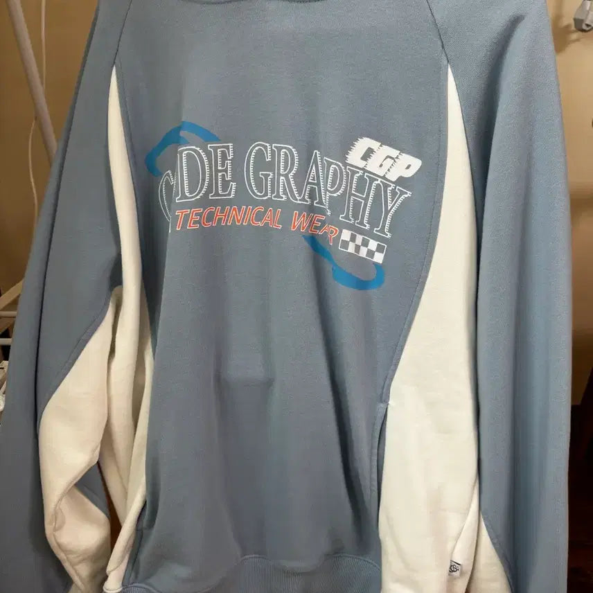 [SOLD OUT] 코드그라피 레이싱 배색 후드티