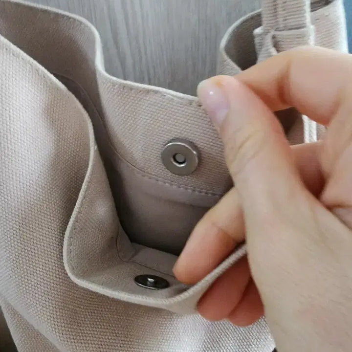 [BUNJANG] Jajoo Canvas Two-Pocket Shoulder Bag / 자주* 캔버스 투포켓 숄더백