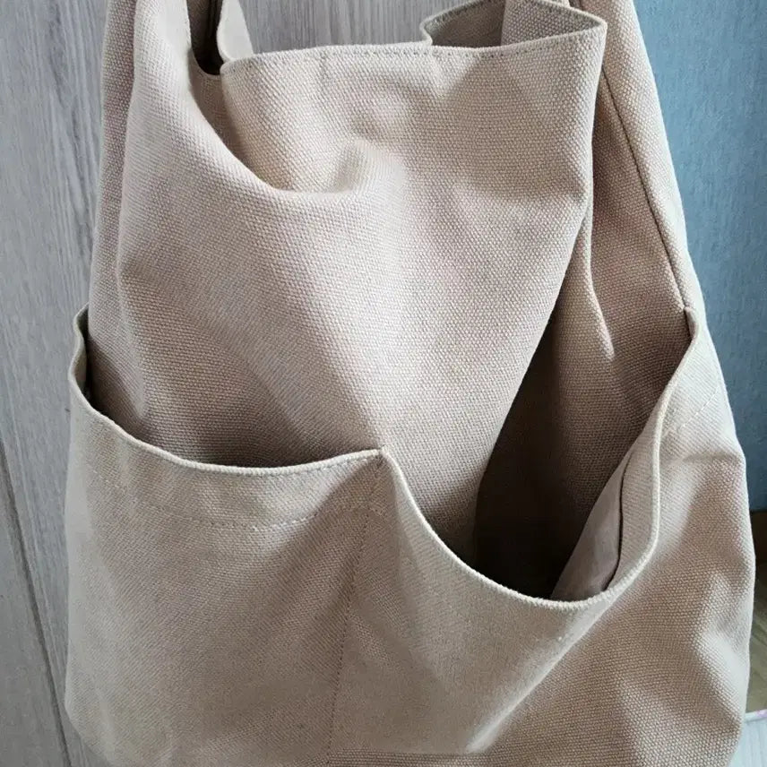 [BUNJANG] Jajoo Canvas Two-Pocket Shoulder Bag / 자주* 캔버스 투포켓 숄더백