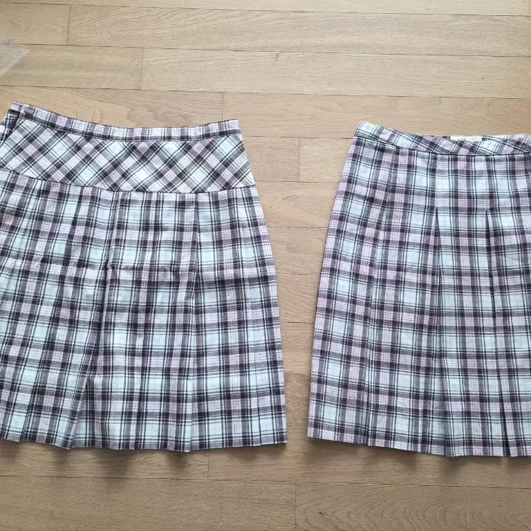 [BUNJANG] School Uniform Skirt Set / 예쁜 여자교복 하복교복 체크 2종(77, 74)