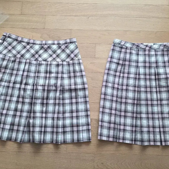 [BUNJANG] School Uniform Skirt Set / 예쁜 여자교복 하복교복 체크 2종(77, 74)
