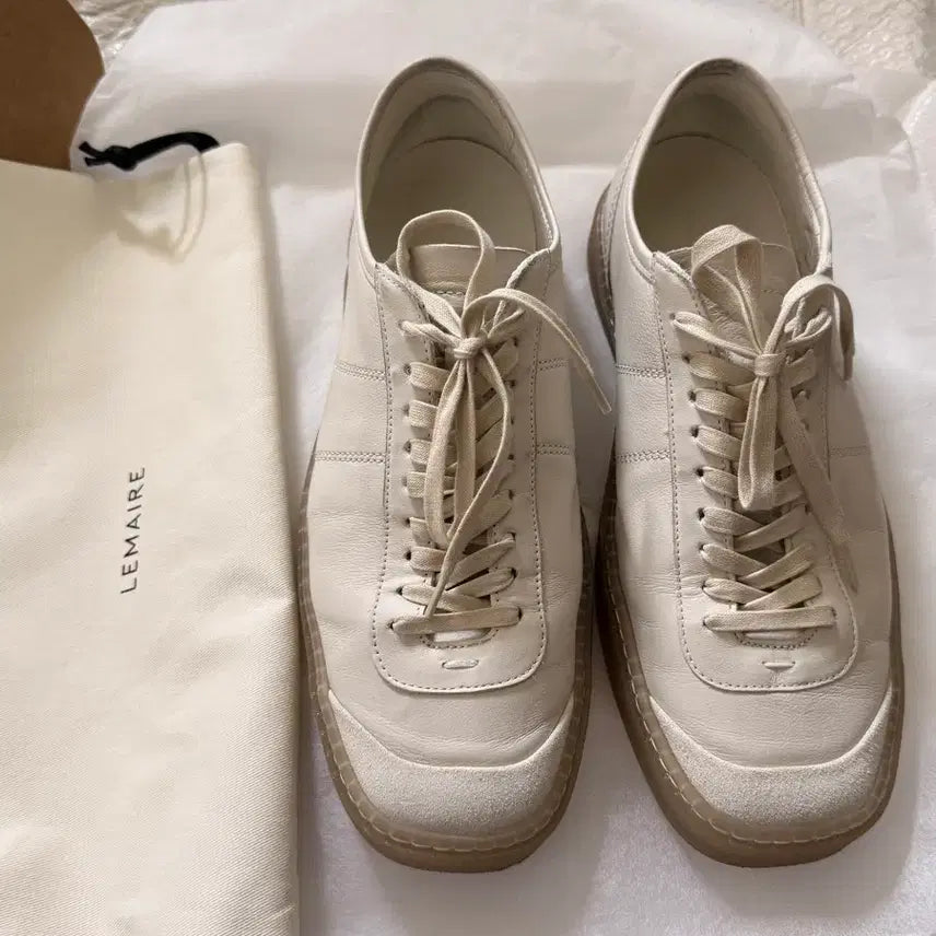 [BUNJANG] Lemaire Linoleum Sneakers Clay White 40 / 르메르 리놀륨 스니커즈 클레이화이트 40