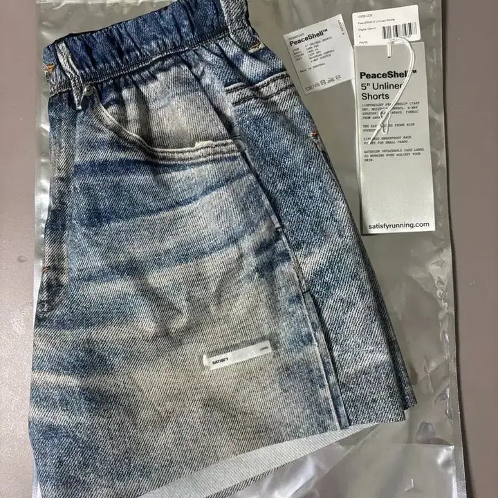 [SOLD OUT] satisfy 새티스파이 피스쉘 5인치 데님 쇼츠 s