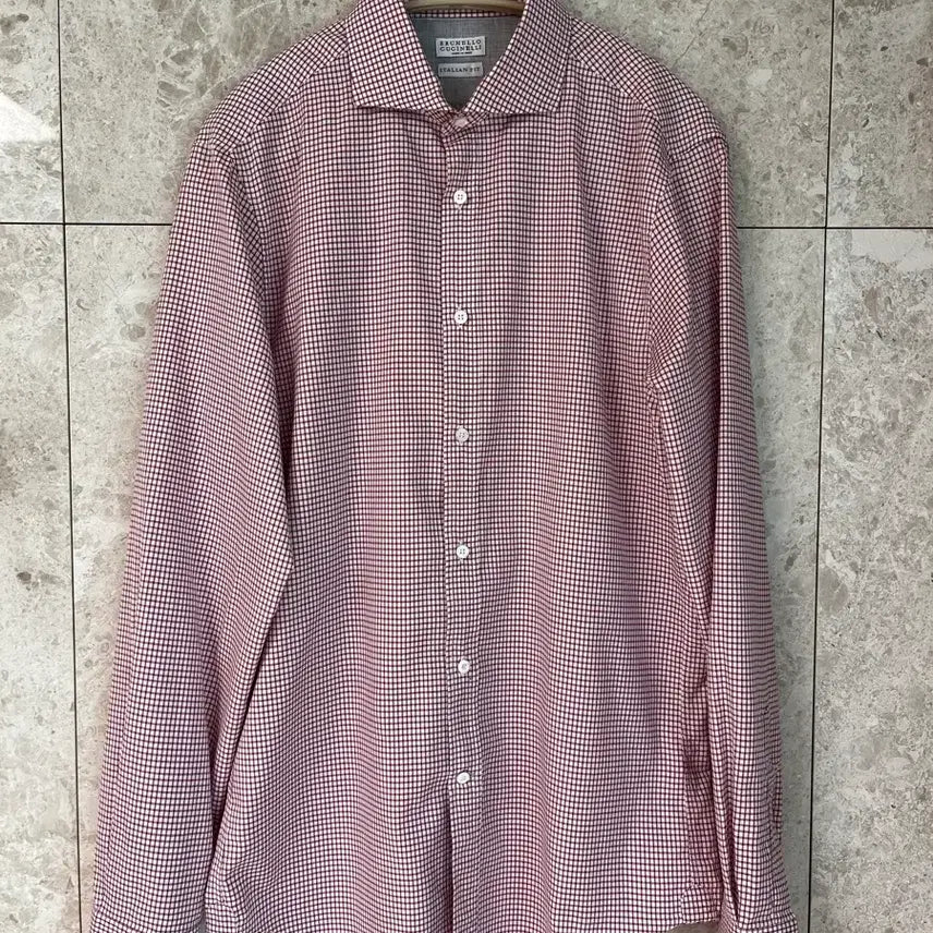 [SOLD OUT] 브루넬로 쿠치넬리 체크 셔츠 M 정품