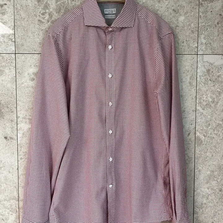 [SOLD OUT] 브루넬로 쿠치넬리 체크 셔츠 M 정품