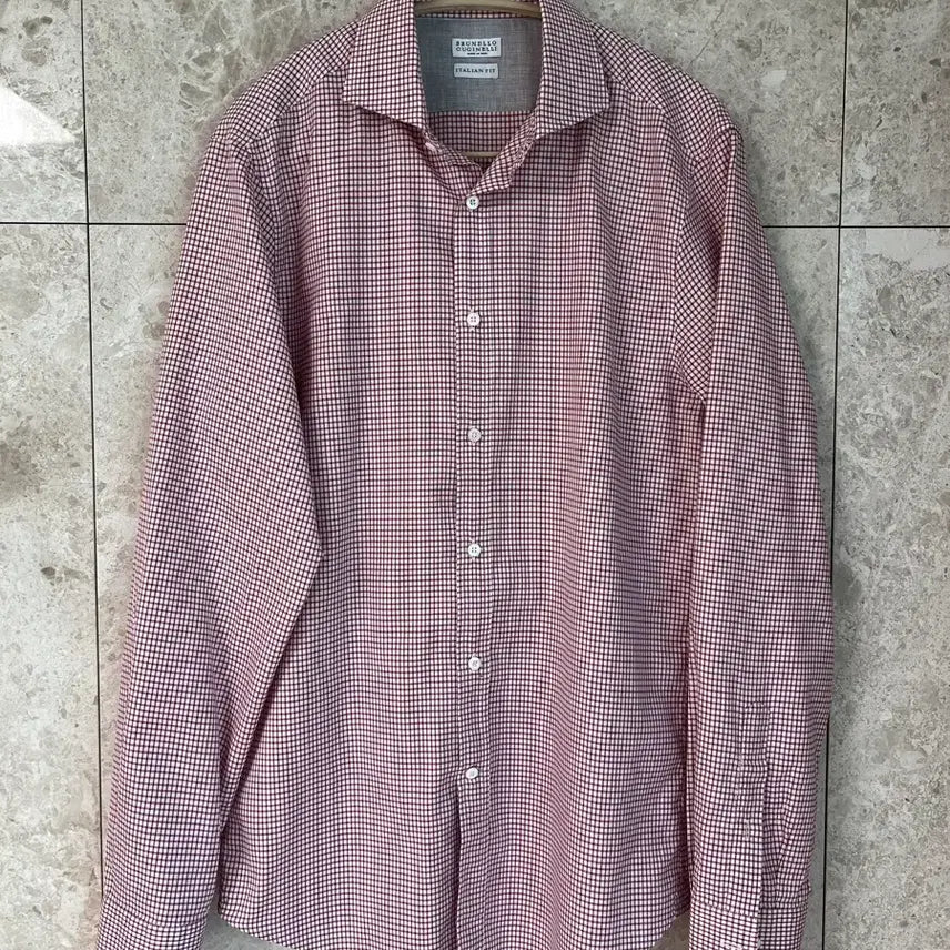 [SOLD OUT] 브루넬로 쿠치넬리 체크 셔츠 M 정품