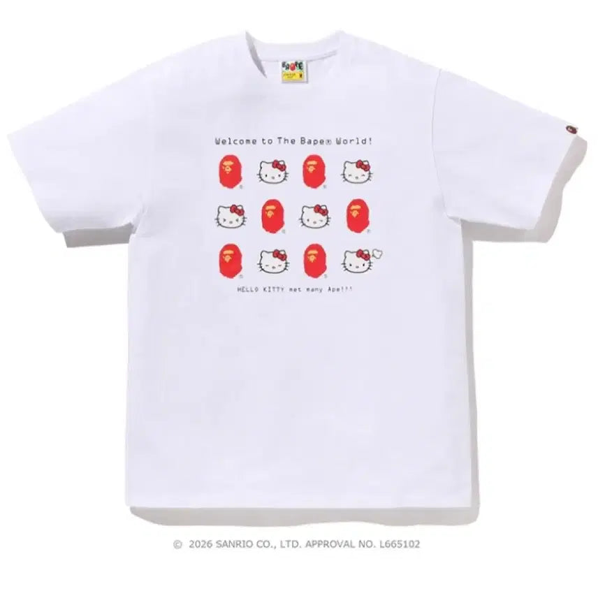 [BUNJANG] BAPE Sanrio Collaboration Apparel / 판매)베이프 산리오 콜라보 쿠로미 후드 헬로키티 티셔츠