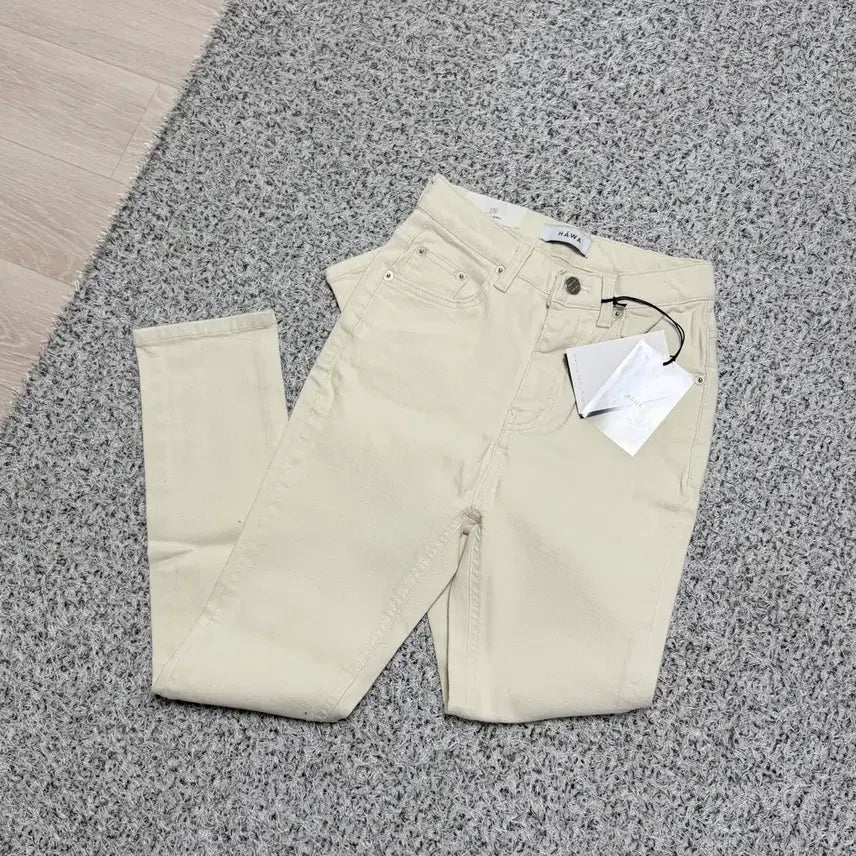 [BUNJANG] HAWA Cream Skinny Pants / (새상품) 하와 HAWA 크림 스키니 S