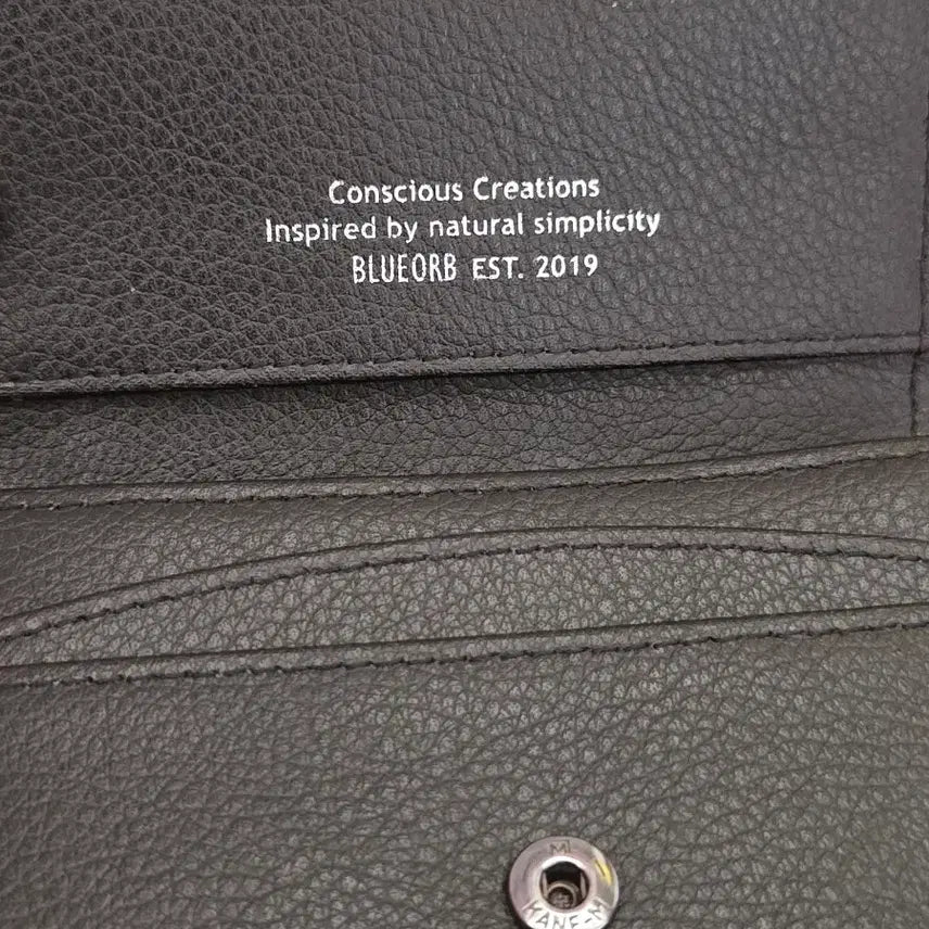[BUNJANG] Blue of Black Leather Card Wallet / 블루오브 블랙 가죽 카드지갑 반지갑 명함지갑
