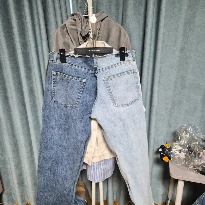 [BUNJANG] Maison Margiela Color Block Cut Denim Pants / [33]마르지엘라 배색 컷 데님 팬츠