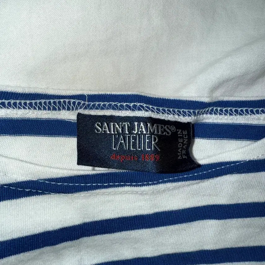 [BUNJANG] Saint James Galatee II Stripe T-shirt Blue / 세인트제임스 가라티 스트라이프 티셔츠 블루
