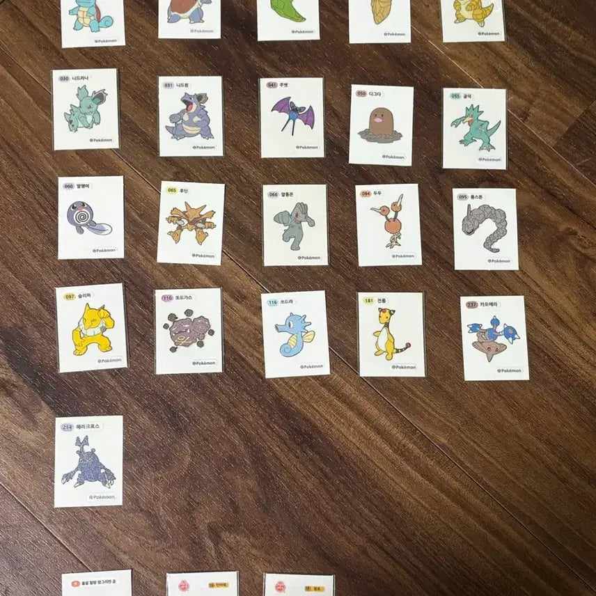 [BUNJANG] Pokemon First Generation Tteokbokki Sticker Set / 포켓몬스터 1세대 띠부씰 3자리